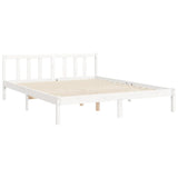 Bed Frame without Mattress White 160x200 cm Solid Wood Pine 3192177