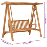Swing Bench 174 cm Solid Teak Wood 316629