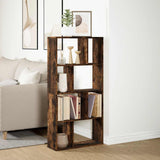 Bookcase Smoked Oak 60x20x120,5 cm Engineered Wood 858151