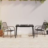 Garden Dining Set Anthracite Powder-Coated Steel Medium Stackable 3187969