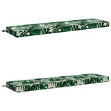 2-Piece Bench Cushions SOEST 2 pcs 100% Polyester Leaf Pattern 949881