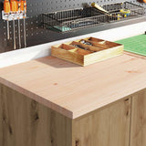 Garage Storage Cabinet Artisan Oak 60x51x85 cm Solid Wood Pine 860579