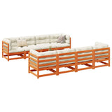 Garden Sofa Set Wax brown Solid pine wood Modular Garden Sofa Set 3299355