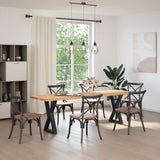Dining Table Legs 2 pcs Black 60x cm Steel 4012720