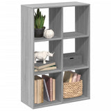 Room Divider Bookcase Grey Sonoma 69.5x29x103.5 cm Engineered Wood 858017