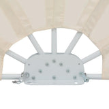 Collapsible Terrace Side Awning Cream 200 cm 44578
