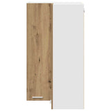Hanging Cabinet Artisan Oak and White 57 x 57 x 100 cm 884377