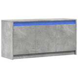 TV Cabinet with LED Concrete Grey 100x34x50 cm Engineered Wood 852211