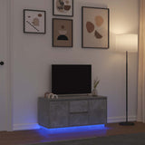 TV Cabinet with LED Lights Concrete Grey 100x41x50 cm 861412
