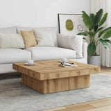 Coffee Table Artisan Oak 90x90x28 cm Engineered Wood 856555
