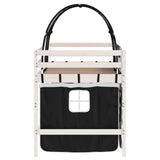 Kids' Loft Bed with Tunnel without Mattress White&Black 80x200cm 3206985