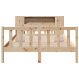 Bookcase Bed without Mattress 160x200 cm Solid Wood Pine 3322090
