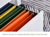 Lockable Cabinet, Rolling Filing Cabinet with 3 Drawers, Steel Office Drawer Unit for A4, Letter, T3398P344517