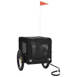 Pet Bike Trailer Black Oxford Fabric&Iron 93926