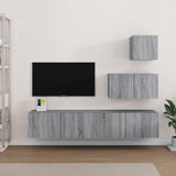 4 Piece TV Cabinet Set Grey Sonoma Engineered Wood 3114644