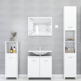 3 Piece Bathroom Furniture Set White Engineered Wood 3056907