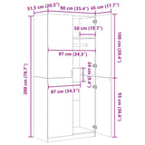 Wardrobe Old Wood 90x52x200 cm Engineered Wood 855884
