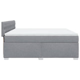 ZNTS Box Spring Bed with Mattress Light Grey 180x200 cm Fabric 3285974