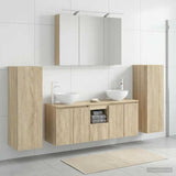 Bathroom Furniture Set 6 pcs Sonoma Oak 3407145