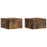 Wall-Mounted Bedside Cabinet 2 pcs Smoked Oak 49 x 34.5 x 20 cm 898796