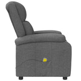 Massage Chair Dark Grey Fabric 340937