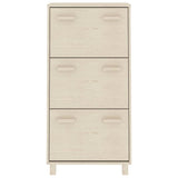 Shoe Cabinet "HAMAR" Honey Brown 59,5x35x117 cm Solid Wood Pine 340512