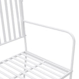 Garden Bench White 104 x 54 x 93cm Steel 42008116