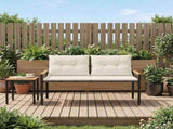 Outdoor Bench 2 -Seater 116 x 67.5 x 72 cm Poly Rattan 42025365
