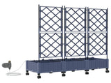 Garden Planter with Irrigation&Wheels 3 pcs Grey PP 3423088