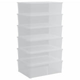 Plastic Storage Boxes 6 pcs 25 L Stackable 3189188
