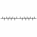 Sliding Door Hardware Kit 366 cm Steel Black 3295741