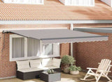 Retractable Awning Light Grey 350 x 250 cm 3330379