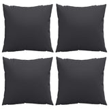 Sofa Cushions 4 pcs Black 50x50 cm Fabric 360388