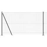 Welded Wire Fence with Concrete Base 25 x 1.2 m Grey Mesh 3352560