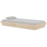 Bed Frame without Mattress Solid Wood Single 819937