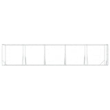 Outdoor Dog Kennel Silver 2x10x2 m Galvanised Steel 3190453