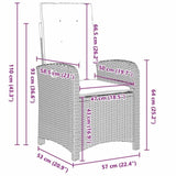 Garden Dining Set with Cushion 5 pcs Grey Poly Rattan 3380354