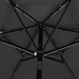 Parasol Anthracite UV protective polyester, powder-coated aluminium 313862