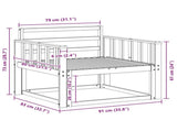 Outdoor Middle Sofa Solid Acacia Wood White 3439003