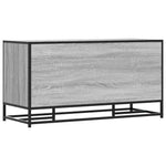 ZNTS Shoe Bench Grey Sonoma 100x40x53.5 cm Engineered Wood and Metal 849217