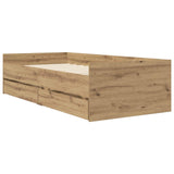 Bed Frame with Storage Artisian Oak 80 x 200 cm Engineered Wood 3429620
