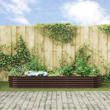 Garden Raised Bed Brown 320 x 80 x 44 cm Steel 42008138