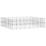 60-Panel Pet Cage with Door Black 35x35 cm Steel 3114042