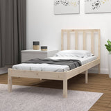 Bed Frame without Mattress 75x190 cm Small Single Solid Wood Pine 3105096