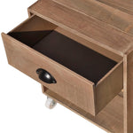 ZNTS Nightstand 2 pcs Brown Solid Wood 243162