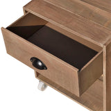ZNTS Nightstand 2 pcs Brown Solid Wood 243162