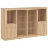 Sideboards with LED Lights 3 pcs Sonoma Oak Engineered Wood 3209137