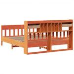 Bed Frame without Mattress Wax Brown 200x200 cm Solid Wood Pine 3323250