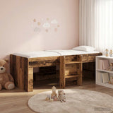 Kids'High Bed Frame 2 pcs Old Wood 193 x 96.1 x 68.5 cm 3422593
