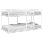 Bunk Bed without Mattress White 90x190 cm Steel 4019883